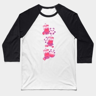 Boba Bubble Tea Panda Bears Baseball T-Shirt